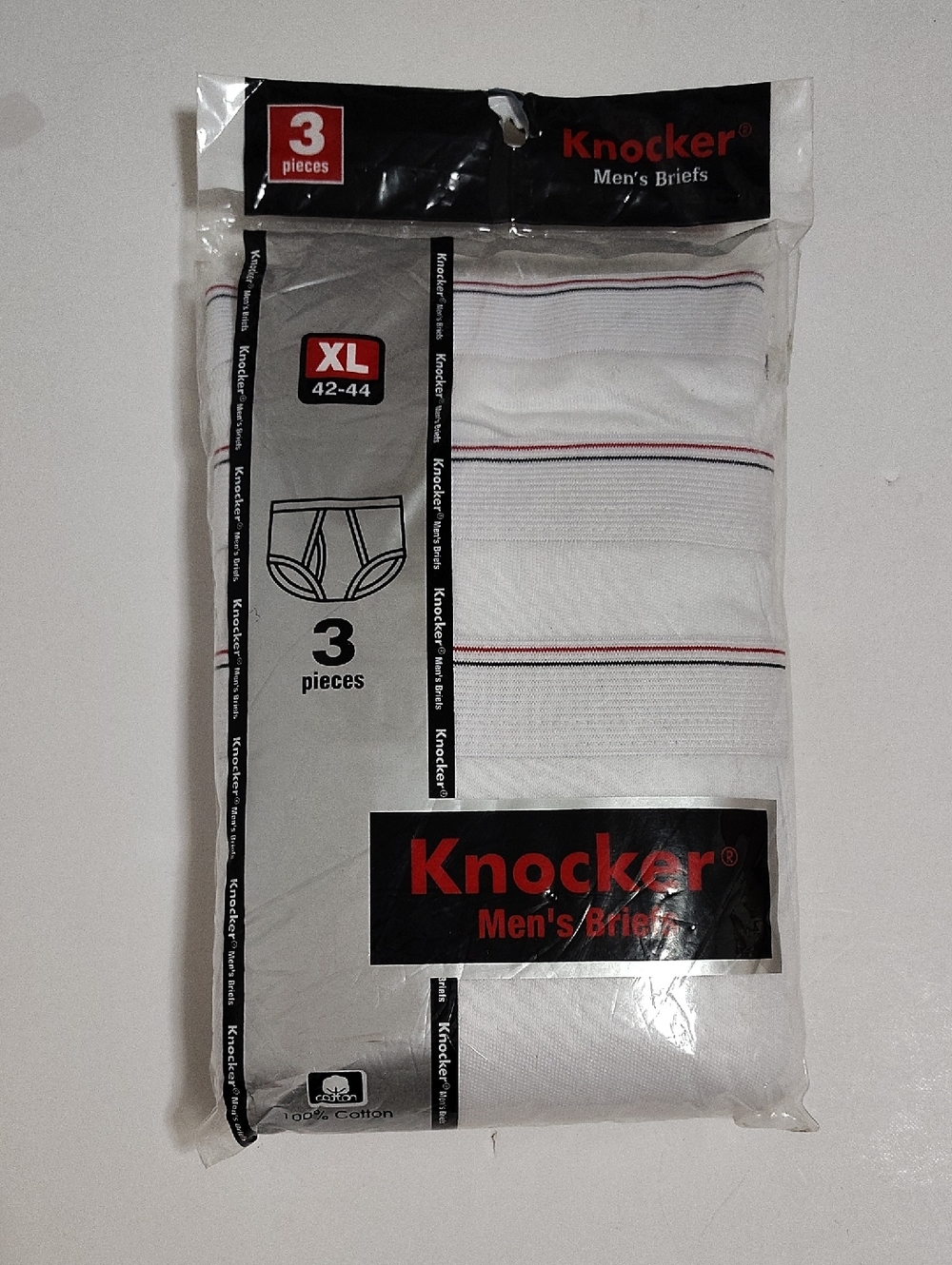 Vtg Knocker Men’s White Briefs - 3 Pack - Size XL